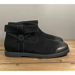 UGG Women's Josefene Ankle Cuff Boots Size 6.5 Black Distressed Suede Zip Flat